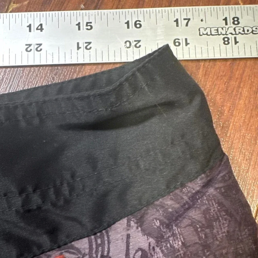 Joe Boxer Grunge Dragon Board Shorts Mens Medium Black Y2K Swim Trunks